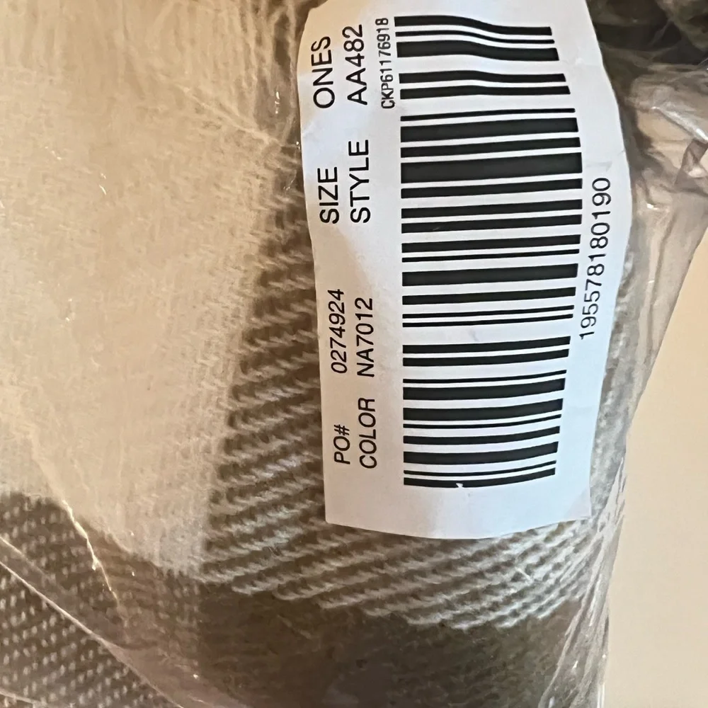 Madewell Oversized Gingham Gold White Buffalo Check Blanket Scarf Shawl NWT